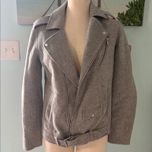 Theory Gray Wool versatile Biker Jacket